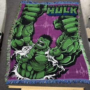The Northwest Company Incredible Hulk Vintage Woven Tapestry Throw Blanket 35x48